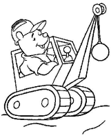 A coloring page of winnie the pooh